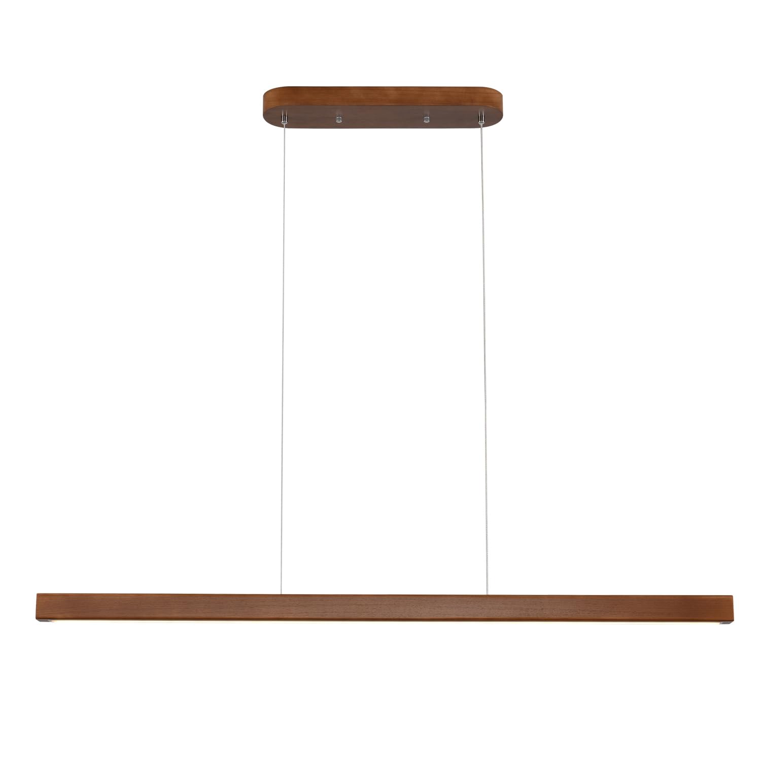 31" Wooden Linear Pendant Light LED Pendant Light Dimmable Pool Table Island Lights Modern Linear Chandeliers for Dining Room Kitchen Ceiling Pendant Lamp for Dining Room Kitchen Island Natural