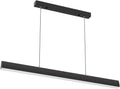 Black 47" LED Island Pendant Light, Dimmable 25W with Remote for Pool Table