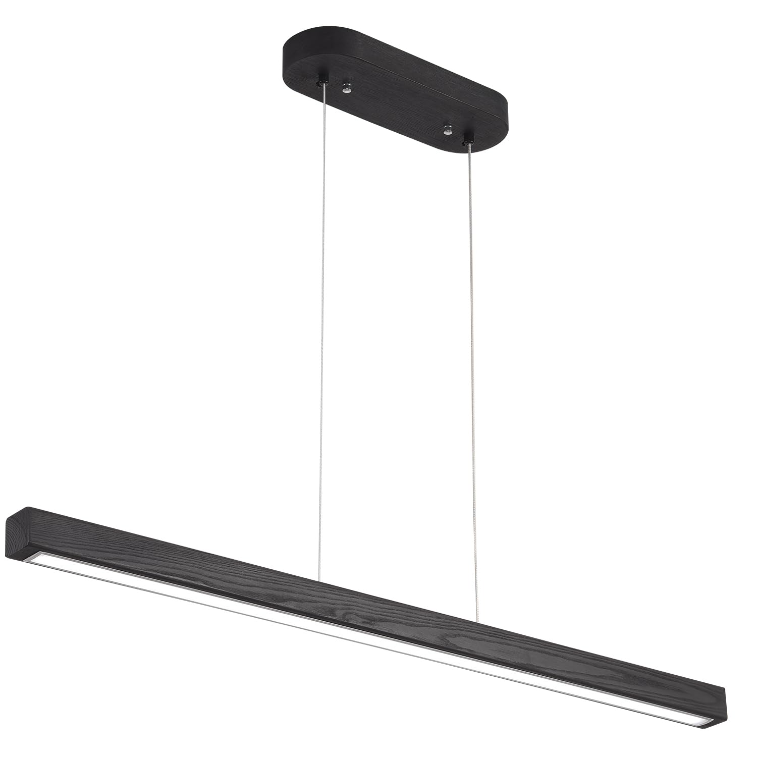 31" Wooden Linear Pendant Light LED Pendant Light Dimmable Pool Table Island Lights Modern Linear Chandeliers for Dining Room Kitchen Ceiling Pendant Lamp for Dining Room Kitchen Island Natural