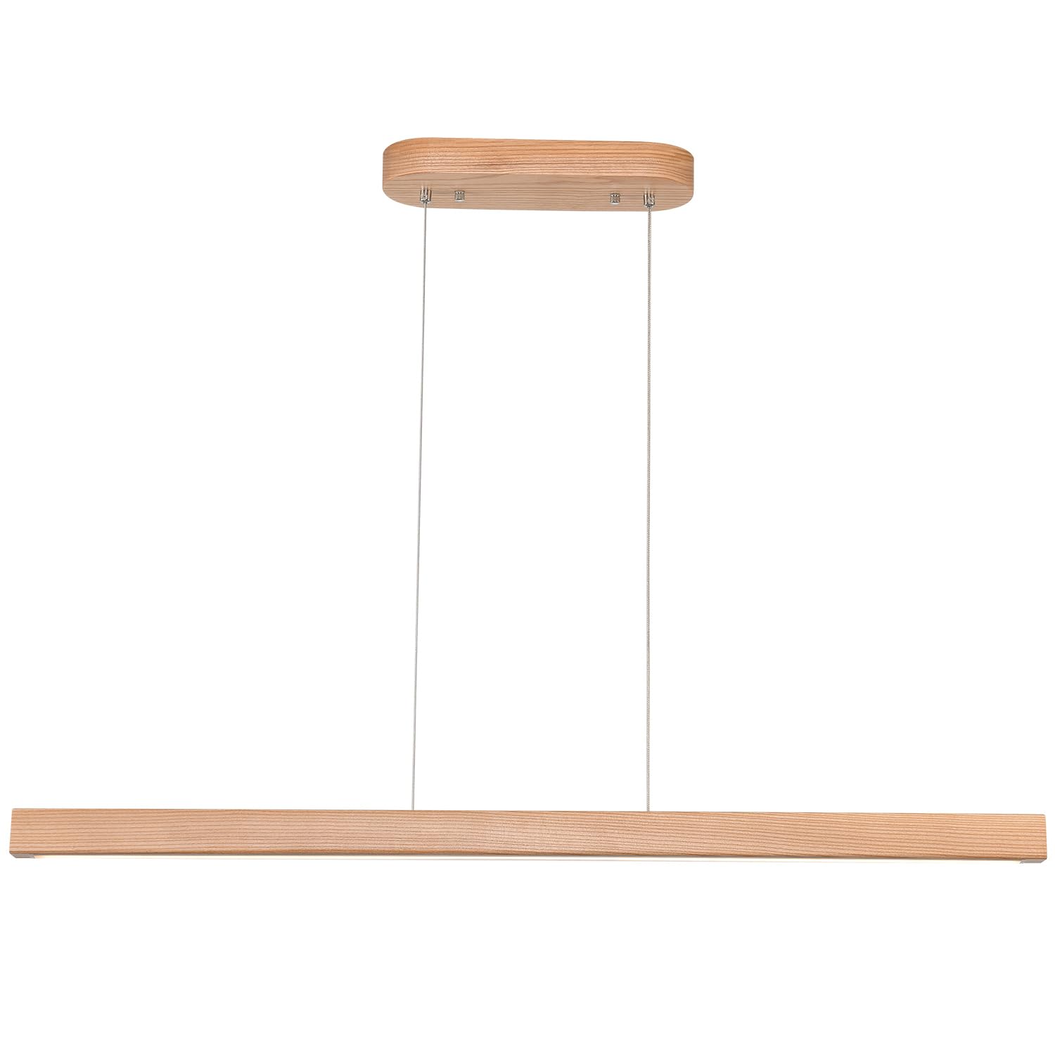 31" Wooden Linear Pendant Light LED Pendant Light Dimmable Pool Table Island Lights Modern Linear Chandeliers for Dining Room Kitchen Ceiling Pendant Lamp for Dining Room Kitchen Island Natural