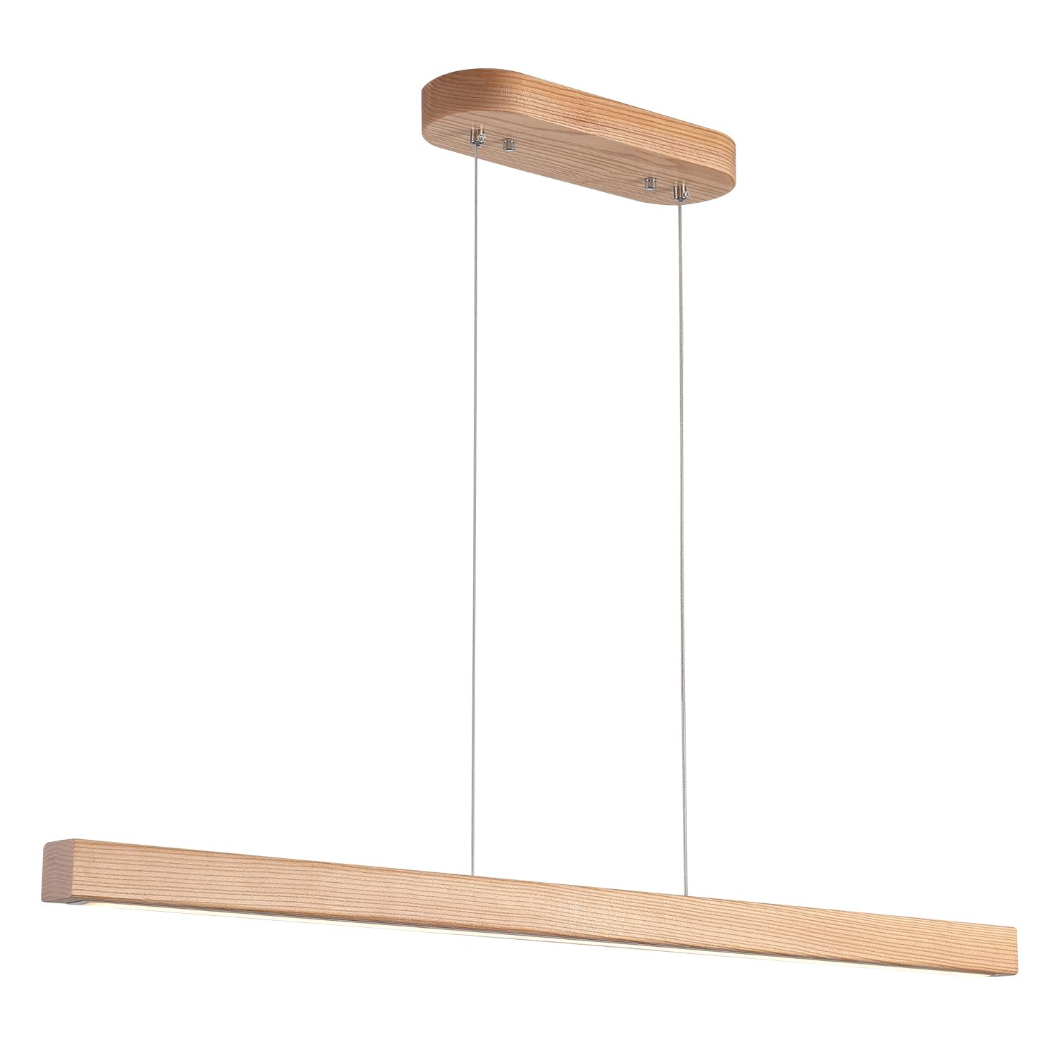 31" Wooden Linear Pendant Light LED Pendant Light Dimmable Pool Table Island Lights Modern Linear Chandeliers for Dining Room Kitchen Ceiling Pendant Lamp for Dining Room Kitchen Island Natural