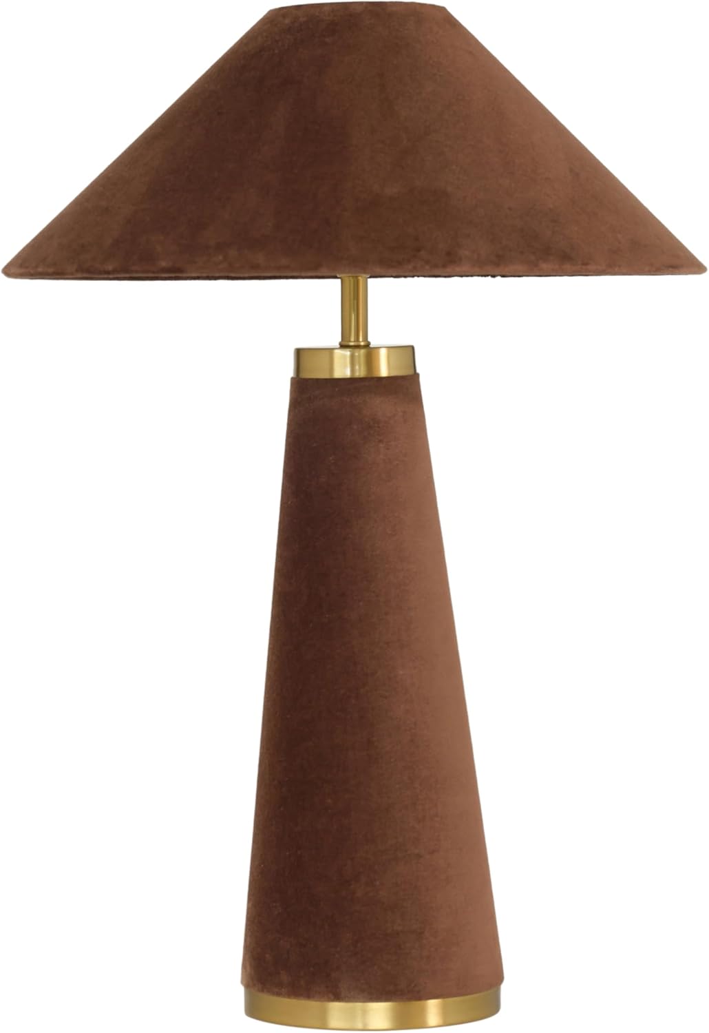 Tov Furniture Graham Chocolate Brown Velvet Table Lamp