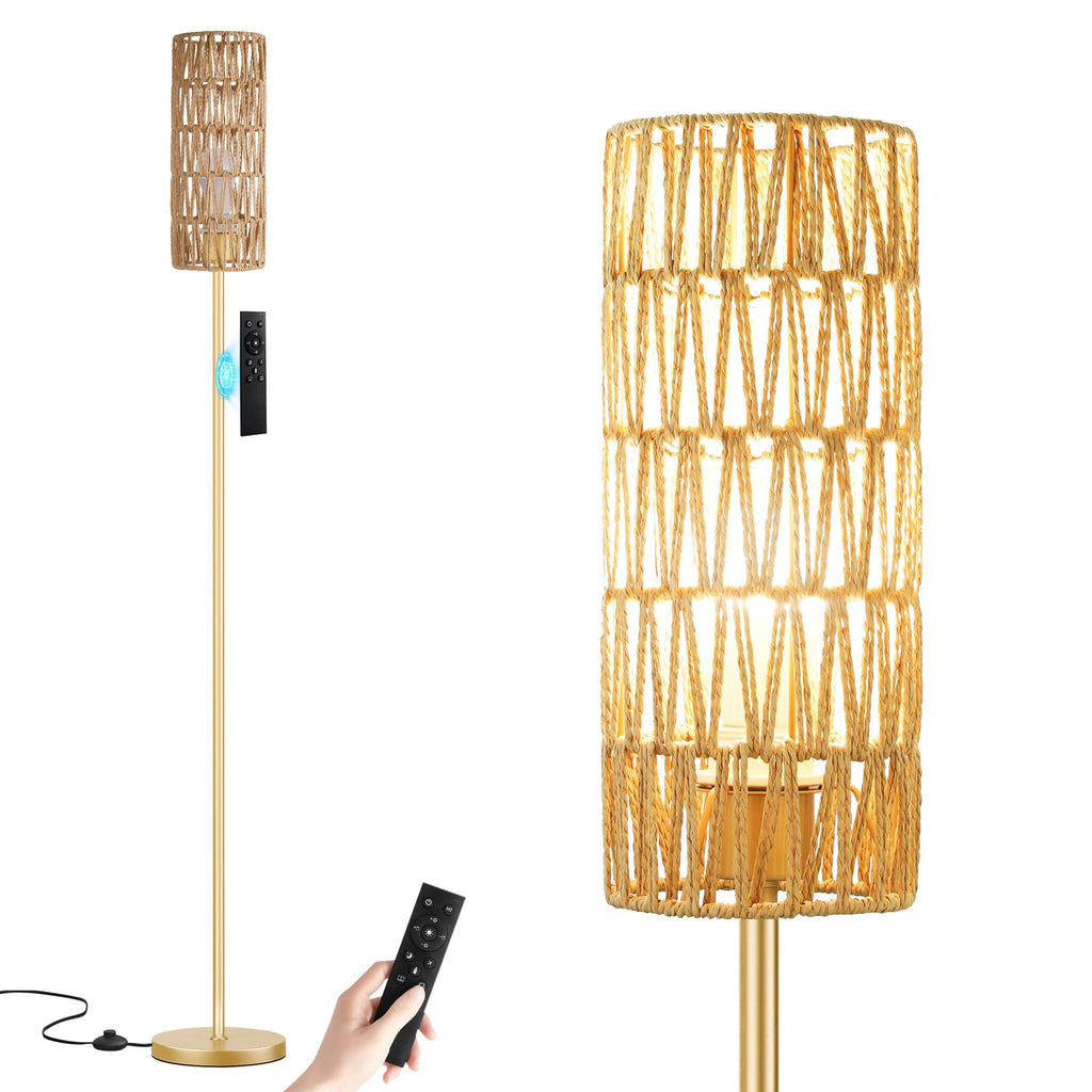 64 Inch Floor Lamp, Stepless Dimmable with Remote, 9W Bulb for Home Office
