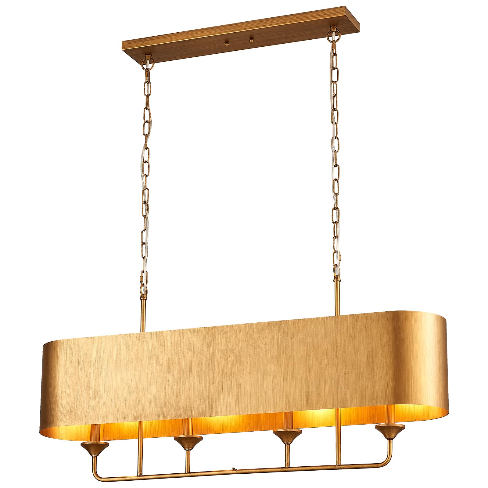 42” Hand Woven Rattan Pendant Light Linear Large Island Light Boho Chandelier for Dining Room Kitchen Island Living Room, UL Listed