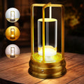 Portable Cordless Table Lamp - 2-Pack Rechargeable Table Lamp - Touch Control Lamp with 2000mAh Battery, 3000K Stepless Dimming Wireless Lamp for Bedroom, Dining Table, Counter & Living Room, Black
