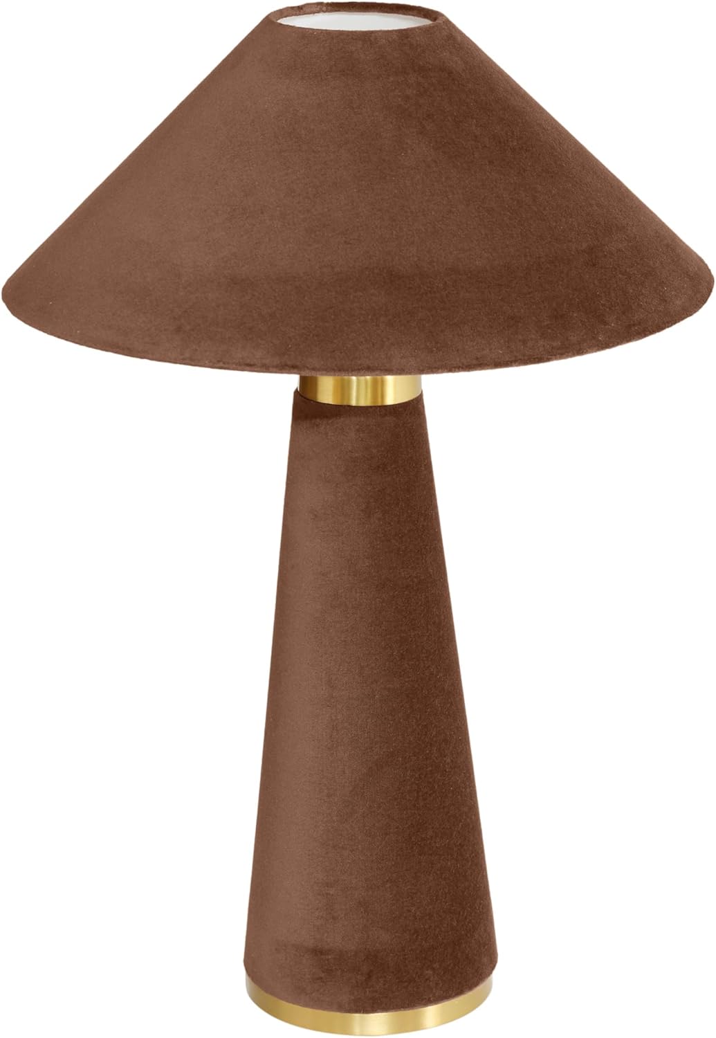 Tov Furniture Graham Chocolate Brown Velvet Table Lamp