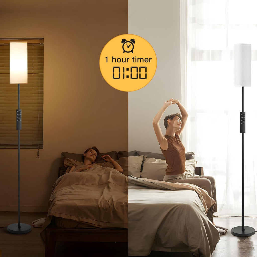 64 Inch Floor Lamp, Stepless Dimmable with Remote, 9W Bulb for Home Office