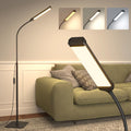Aisutha LED Floor Lamp, 18W Super Bright Floor Lamp for Living Room, Adjustable Stepless Colors & Brightness Standing Lamp, Eye Caring Reading Light with Remote