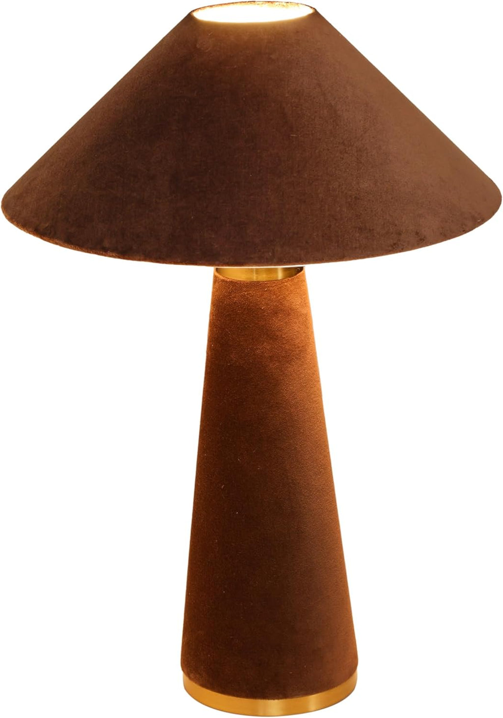 Tov Furniture Graham Chocolate Brown Velvet Table Lamp