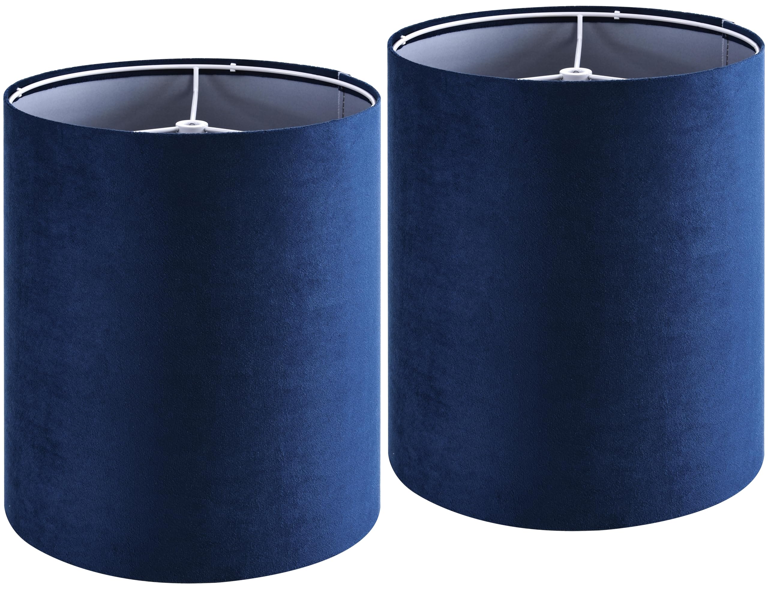 GOSO Tall Drum Velvet Black Lamp Shades Set of 2- Lampshades for Table Lamps-10 * 10 * 10 inch (Spider) Small Drum Shade-Modern Lampshade-DIY Shade-Replacement,Easy Assembly-Handcraft-Rustic
