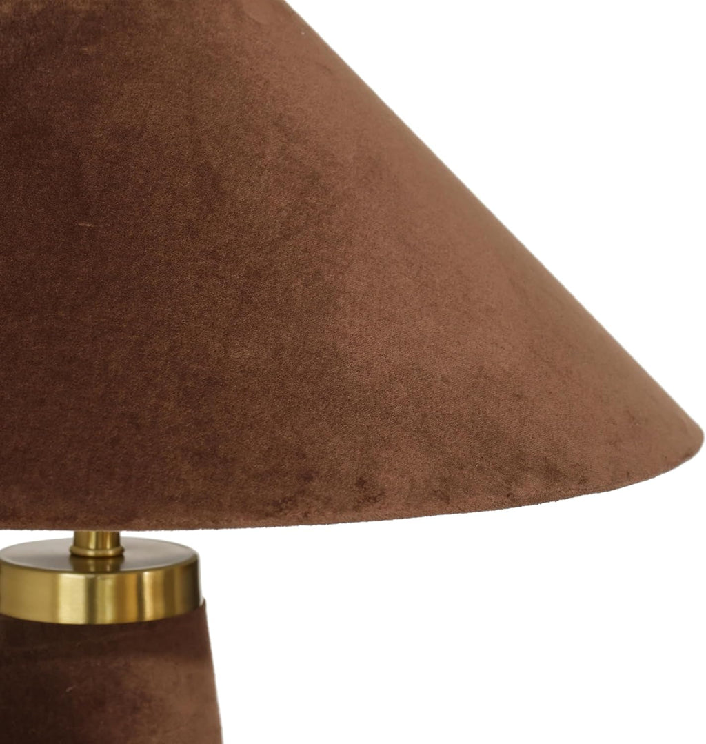 Tov Furniture Graham Chocolate Brown Velvet Table Lamp